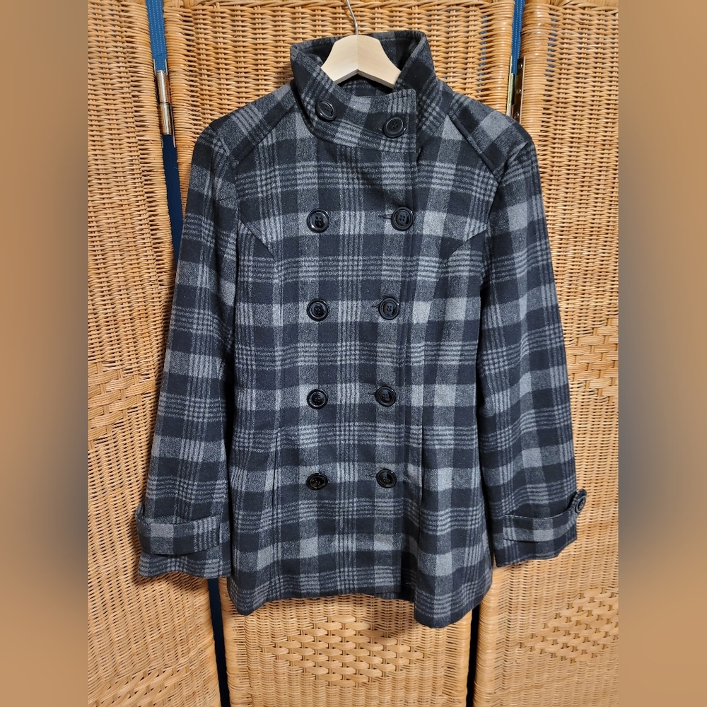 Check Coat Black and Grey